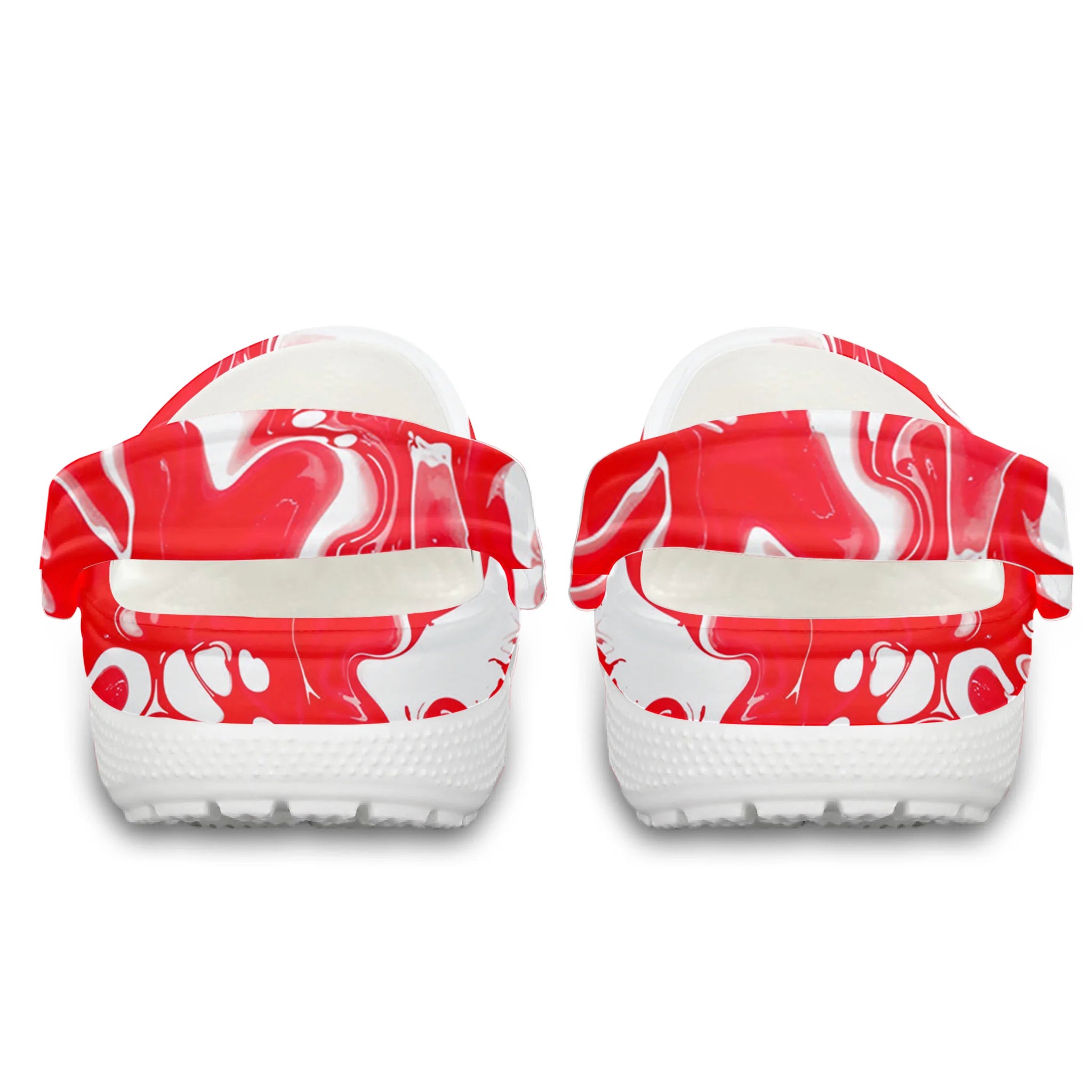 Merchidea Red Tie-Dye Cheerleading Sport Crocs Crocband Clogs Shoes Comfortable For Men Women and Kids