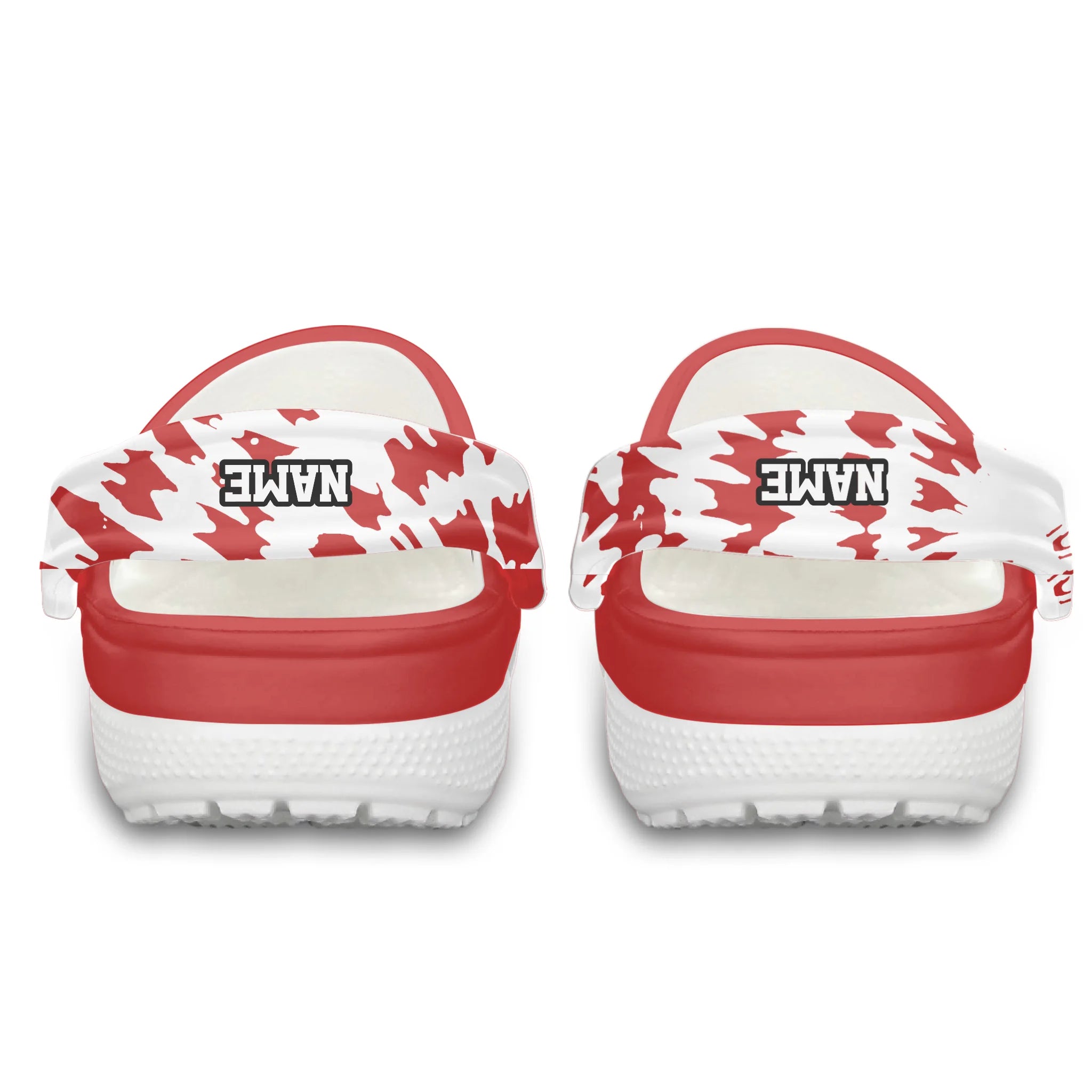 Merchidea Red Tie-Dye Ice Hockey Sport Crocs Crocband Clogs Shoes Comfortable For Men Women and Kids