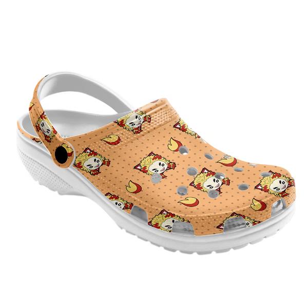Merchidea Rengoku Kyojuro Demon Slayer Anime Crocs Crocband Clogs Shoes Comfortable For Men Women and Kids