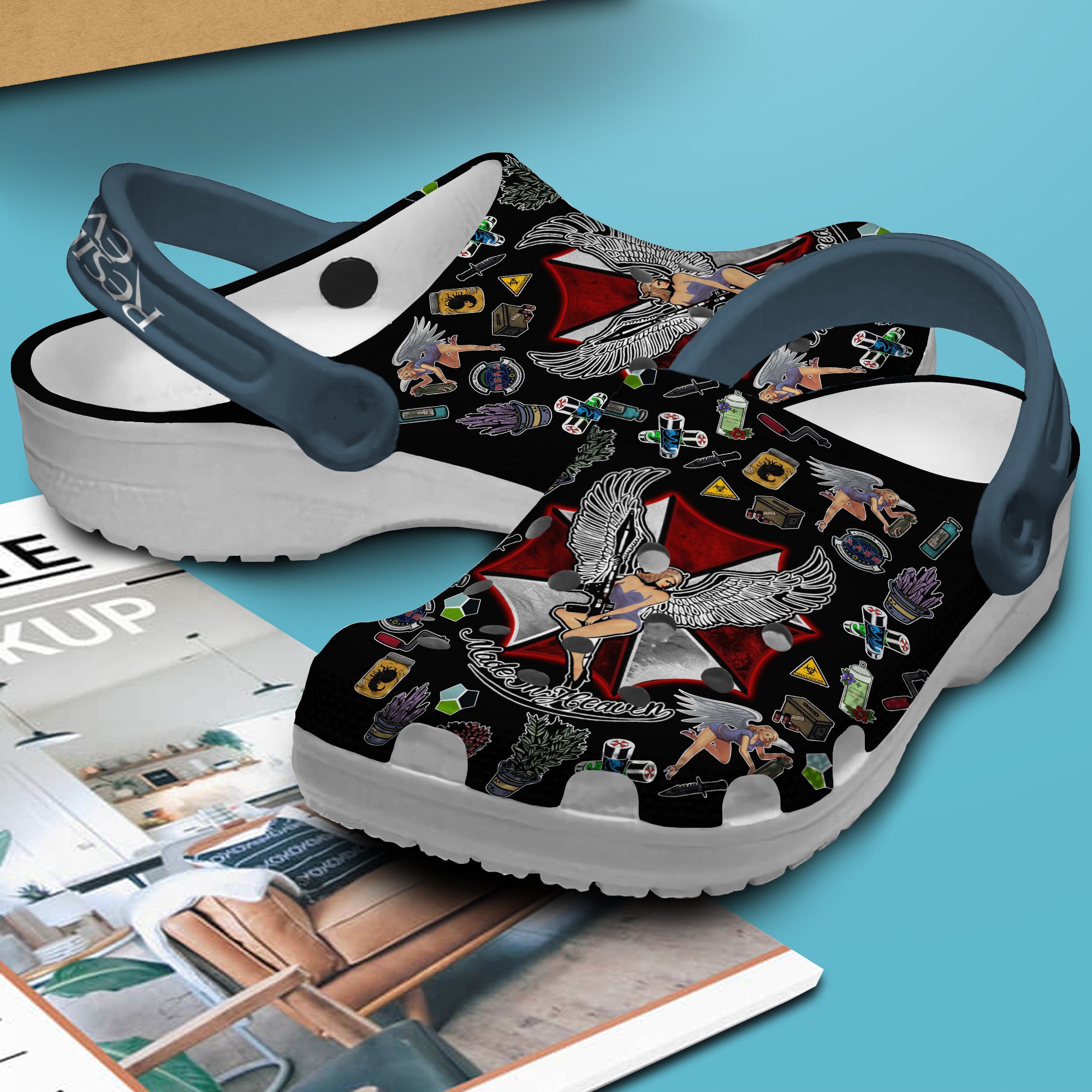 Merchidea Resident Evil Made In Heaven Movie Crocs Crocband Clogs Shoes Comfortable For Men Women and Kids