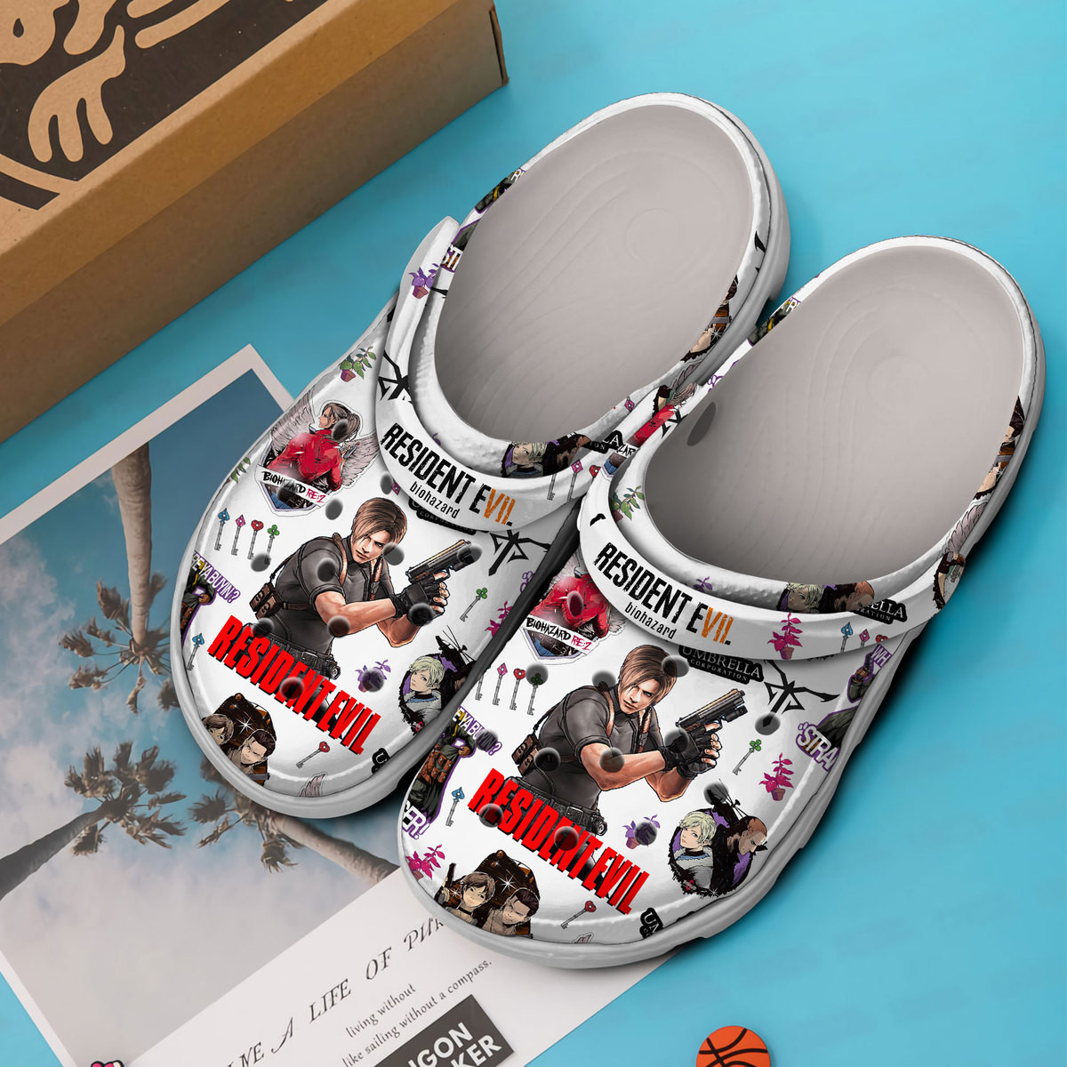 Merchidea Resident Evil Movie Game Crocs Crocband Clogs Shoes Comfortable For Men Women and Kids
