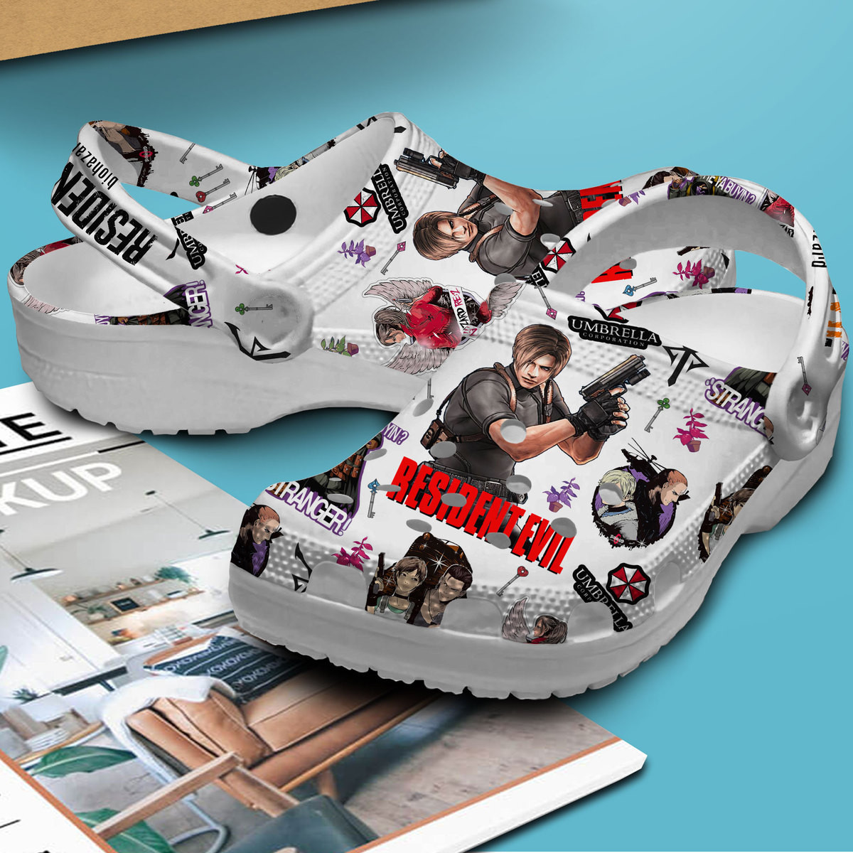 Merchidea Resident Evil Movie Game Crocs Crocband Clogs Shoes Comfortable For Men Women and Kids