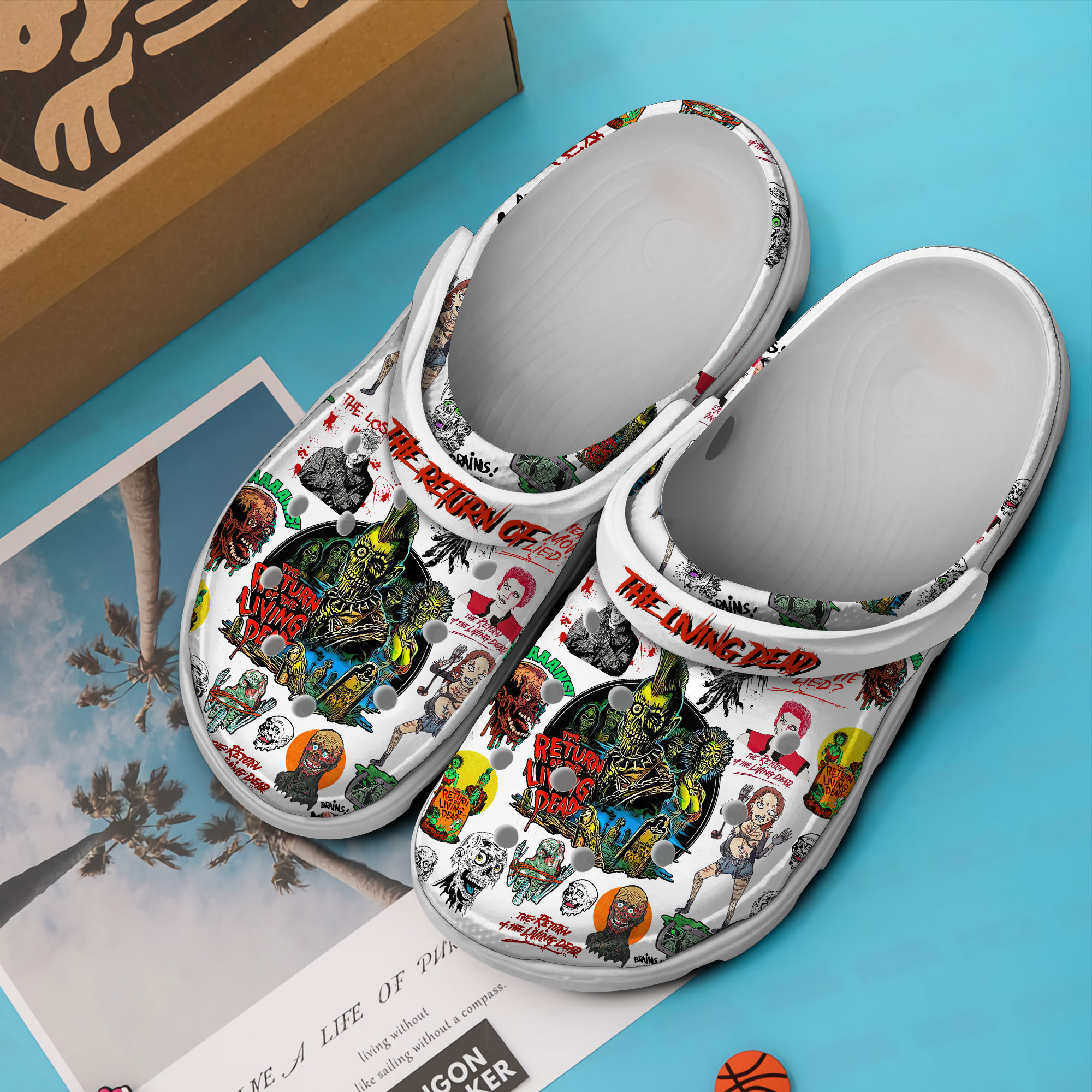 Merchidea Return Of The Living Dead Movie Crocs Crocband Clogs Shoes Comfortable For Men Women and Kids