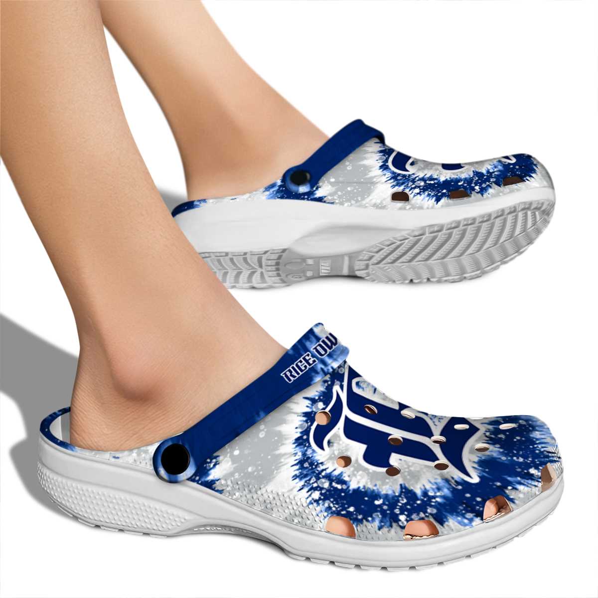 Merchidea Rice Owls NCAA Sport Crocs Crocband Clogs Shoes Comfortable For Men Women and Kids