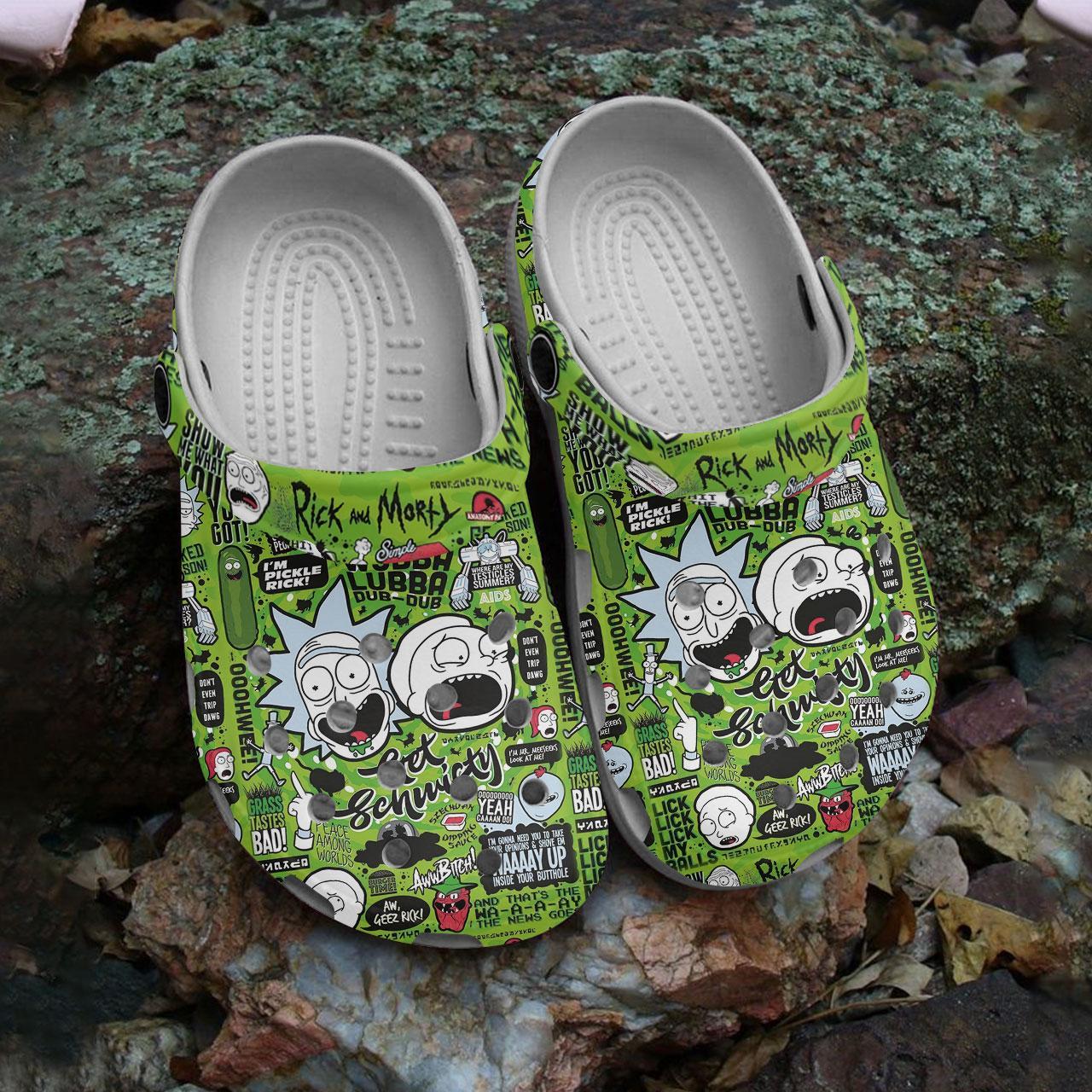 Merchidea Rick And Morty TV Series Crocs Crocband Clogs Shoes Comfortable For Men Women and Kids