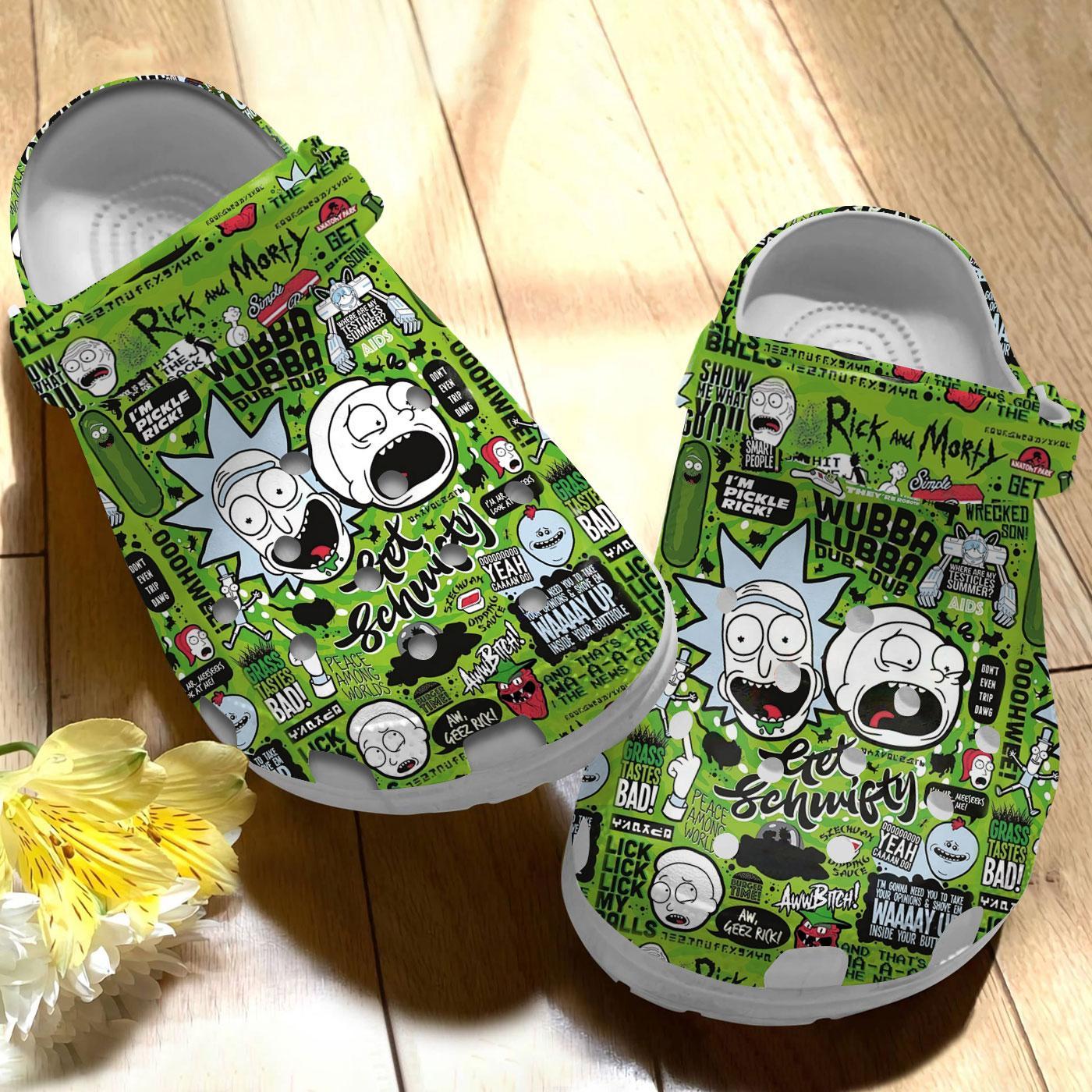 Merchidea Rick And Morty TV Series Crocs Crocband Clogs Shoes Comfortable For Men Women and Kids