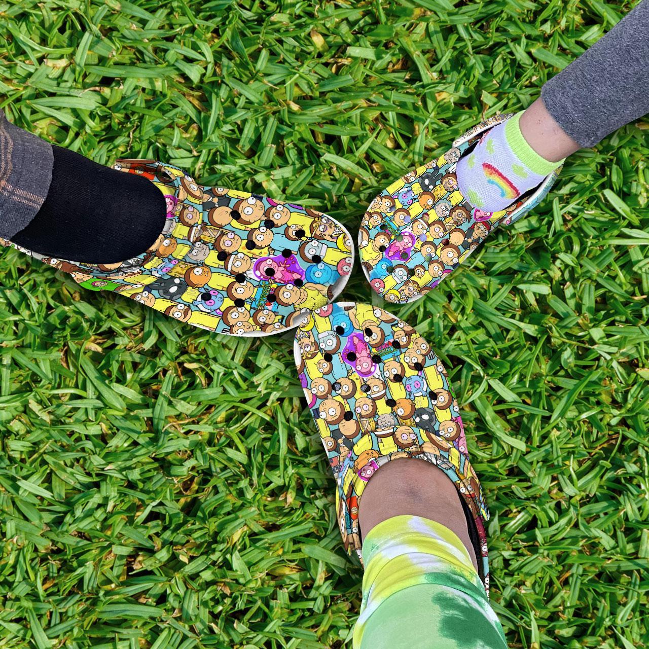 Merchidea Rick And Morty TV Series Crocs Crocband Clogs Shoes Comfortable For Men Women and Kids