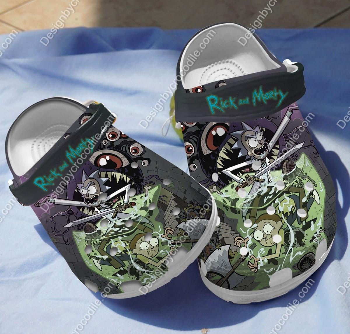 Merchidea Rick And Morty TV Series Crocs Crocband Clogs Shoes Comfortable For Men Women and Kids