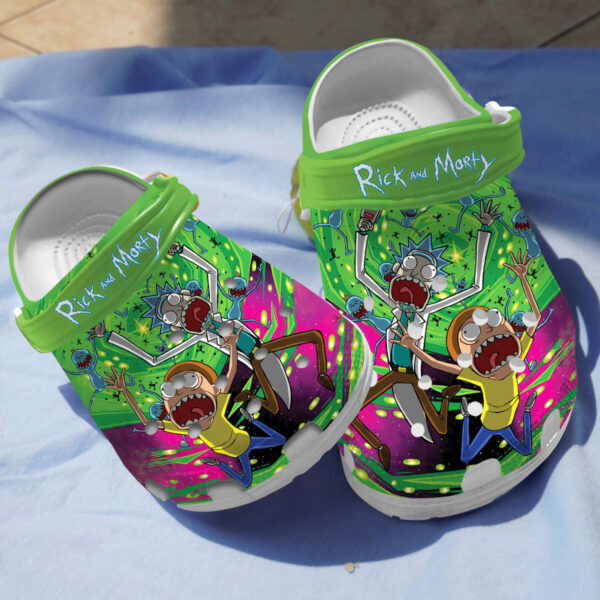 Merchidea Rick And Morty TV Series Crocs Crocband Clogs Shoes Comfortable For Men Women and Kids