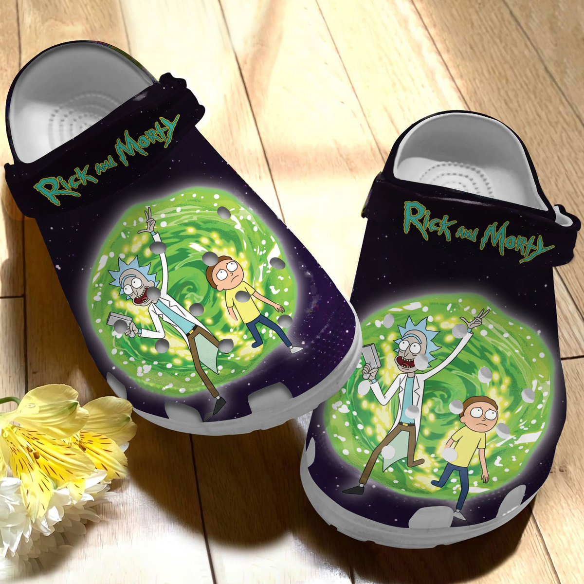 Merchidea Rick And Morty TV Series Crocs Crocband Clogs Shoes Comfortable For Men Women and Kids