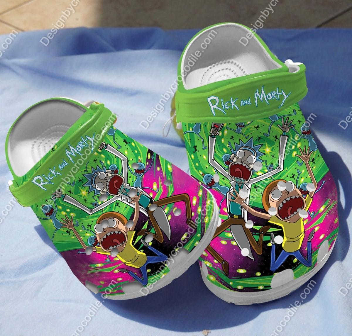 Merchidea Rick And Morty TV Series Crocs Crocband Clogs Shoes Comfortable For Men Women and Kids