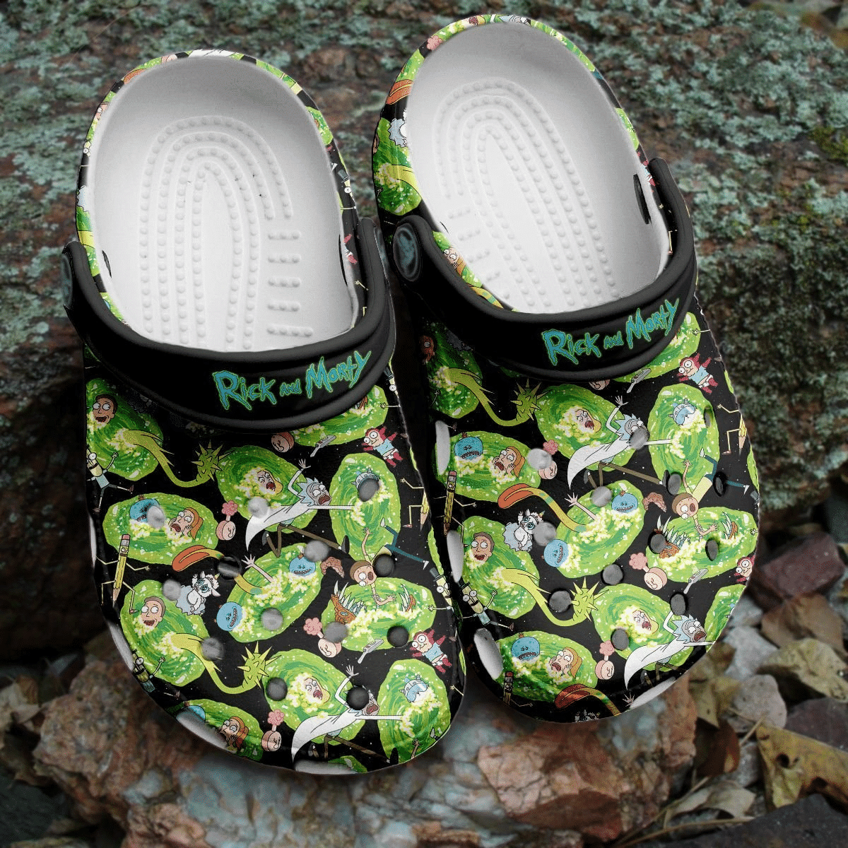 Merchidea Rick And Morty TV Series Crocs Crocband Clogs Shoes Comfortable For Men Women and Kids
