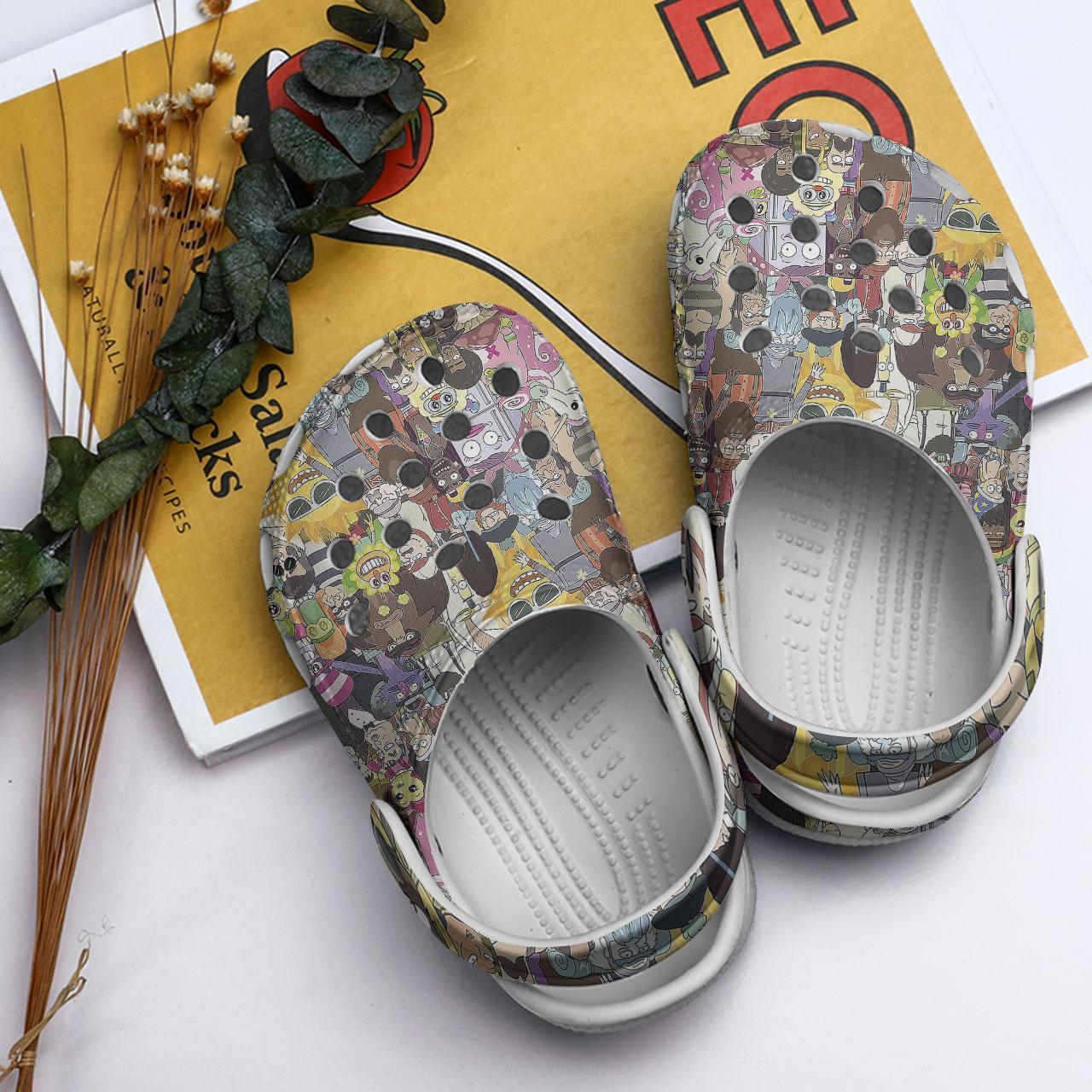 Merchidea Rick And Morty TV Series Crocs Crocband Clogs Shoes Comfortable For Men Women and Kids