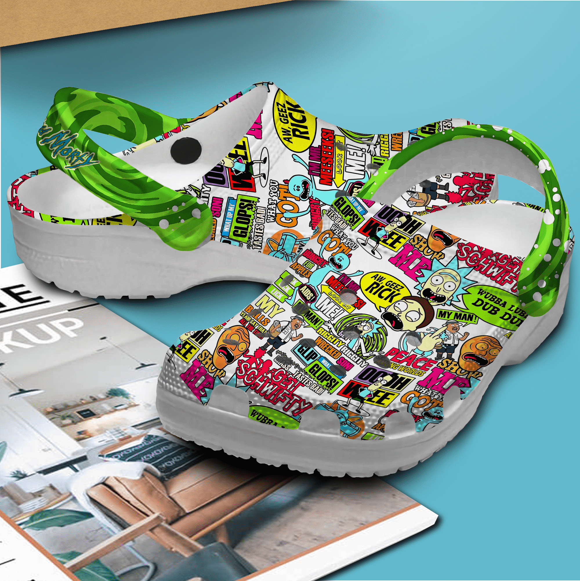 Merchidea Rick And Morty TV Series Crocs Crocband Clogs Shoes Comfortable For Men Women and Kids