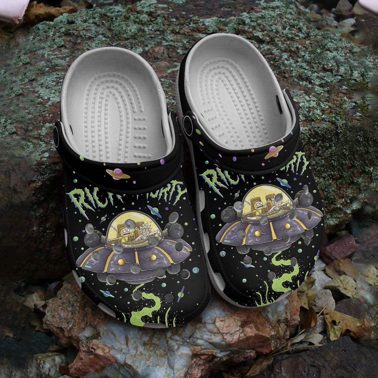 Merchidea Rick And Morty TV Series Crocs Crocband Clogs Shoes Comfortable For Men Women and Kids