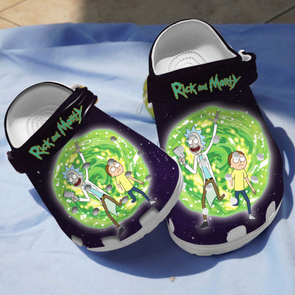 Merchidea Rick And Morty TV Series Crocs Crocband Clogs Shoes Comfortable For Men Women and Kids