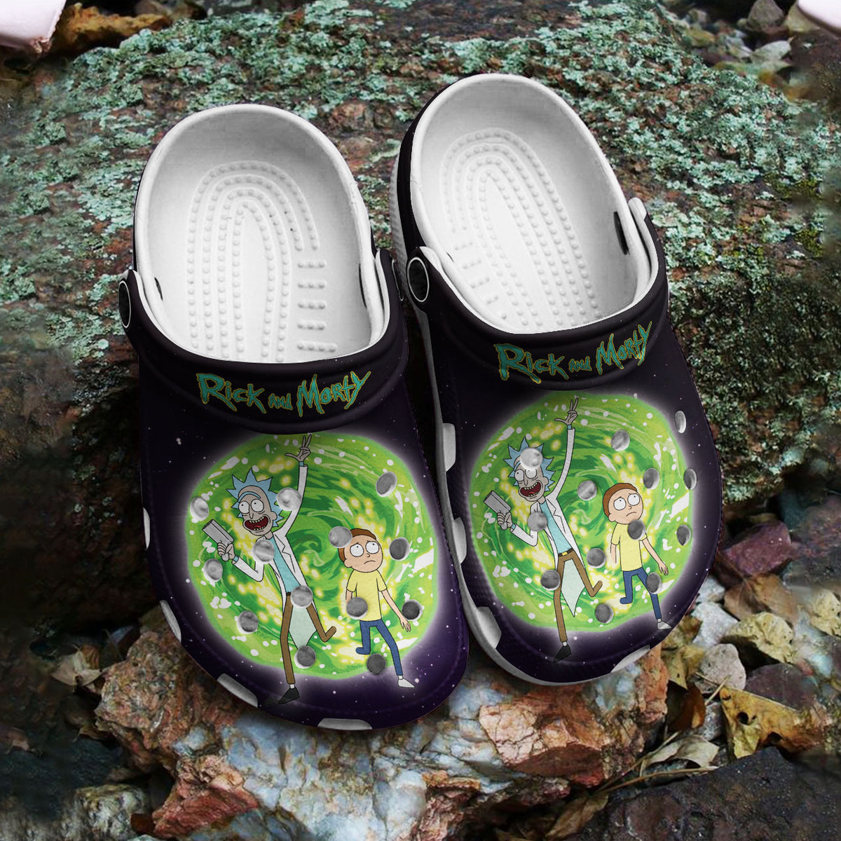 Merchidea Rick And Morty TV Series Crocs Crocband Clogs Shoes Comfortable For Men Women and Kids