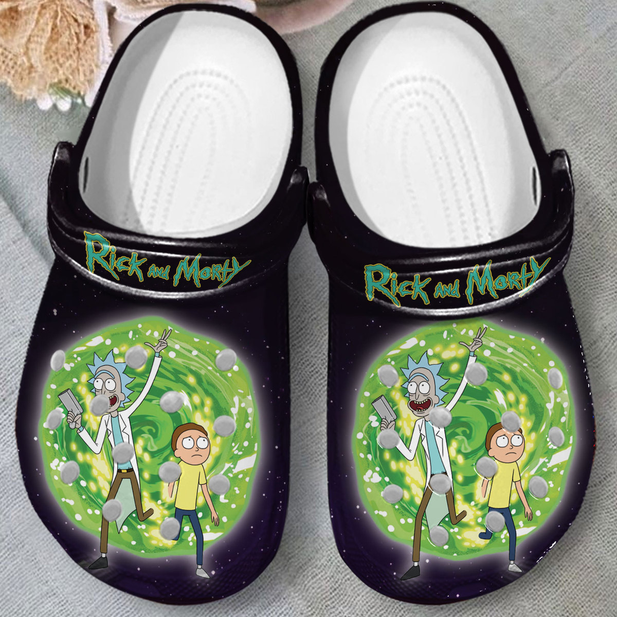 Merchidea Rick And Morty TV Series Crocs Crocband Clogs Shoes Comfortable For Men Women and Kids