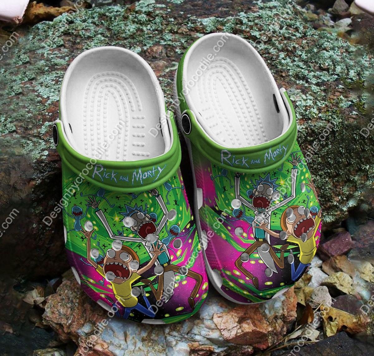 Merchidea Rick And Morty TV Series Crocs Crocband Clogs Shoes Comfortable For Men Women and Kids