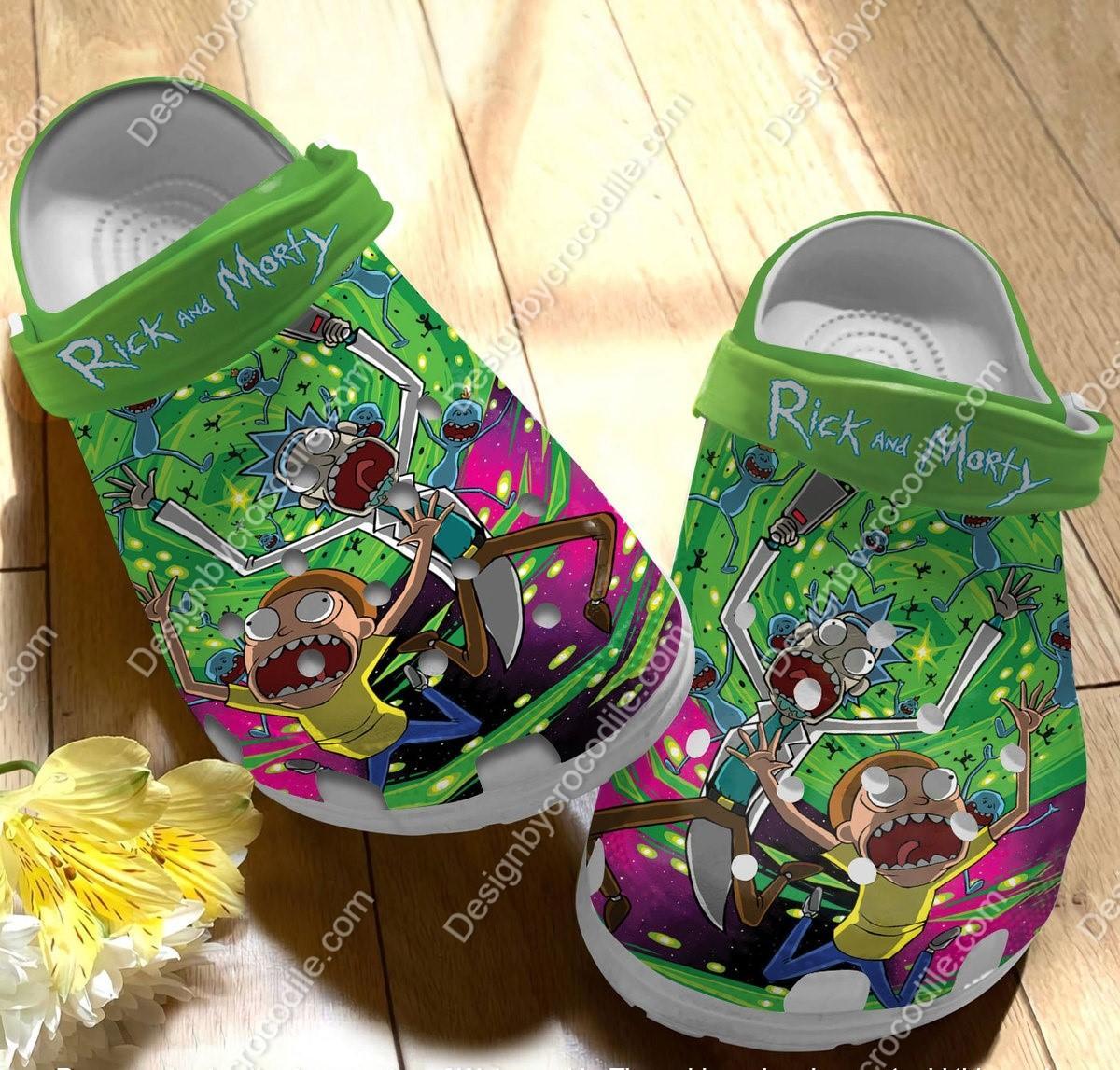 Merchidea Rick And Morty TV Series Crocs Crocband Clogs Shoes Comfortable For Men Women and Kids