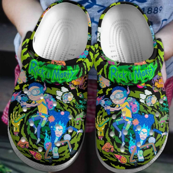 Merchidea Rick And Morty TV Series Crocs Crocband Clogs Shoes Comfortable For Men Women and Kids
