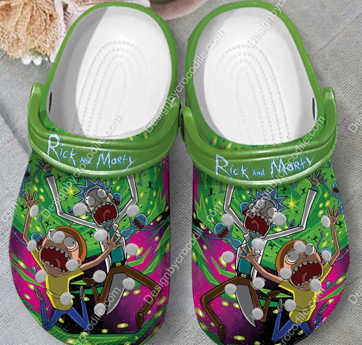 Merchidea Rick And Morty TV Series Crocs Crocband Clogs Shoes Comfortable For Men Women and Kids