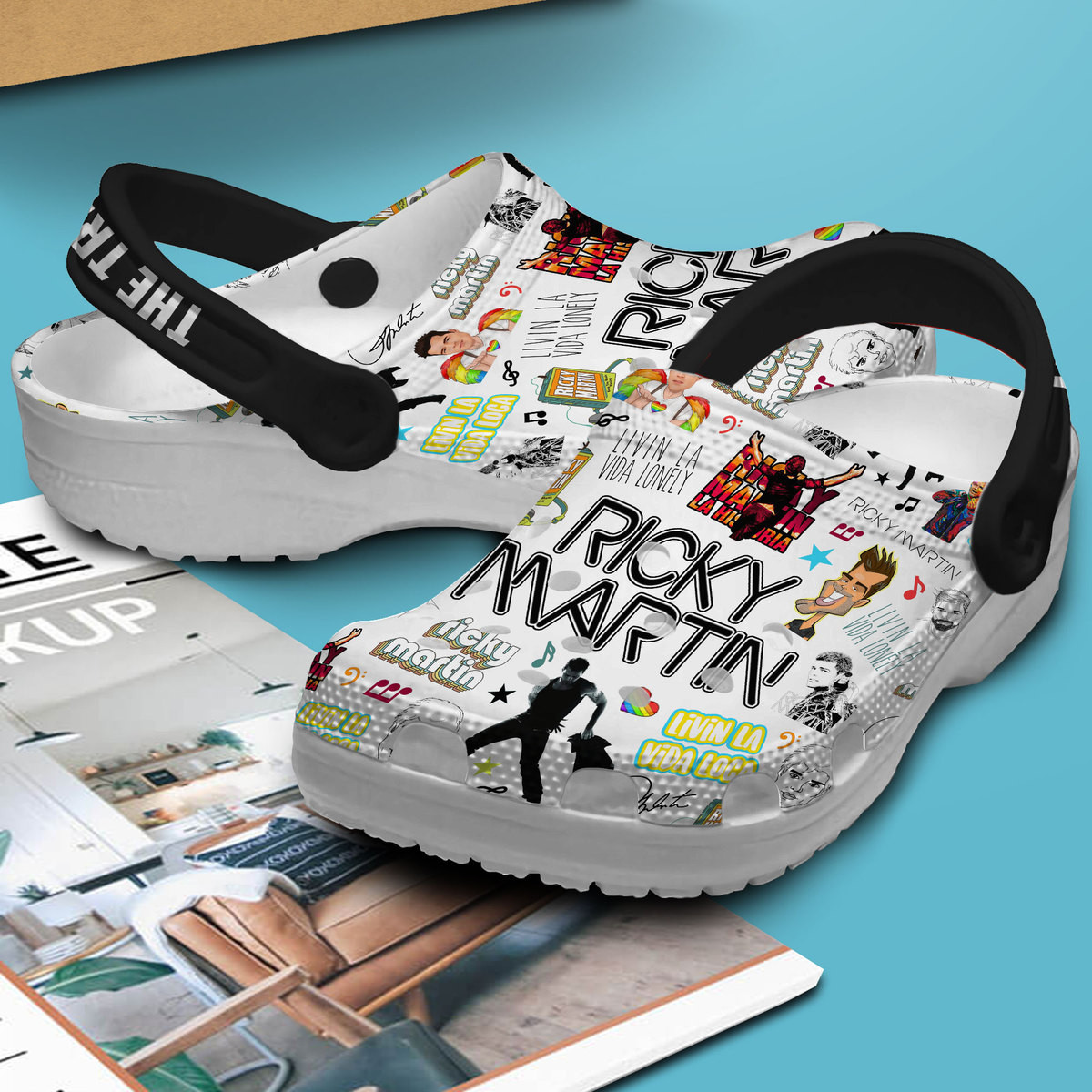 Merchidea Ricky Martin Music Crocs Crocband Clogs Shoes Comfortable For Men Women and Kids