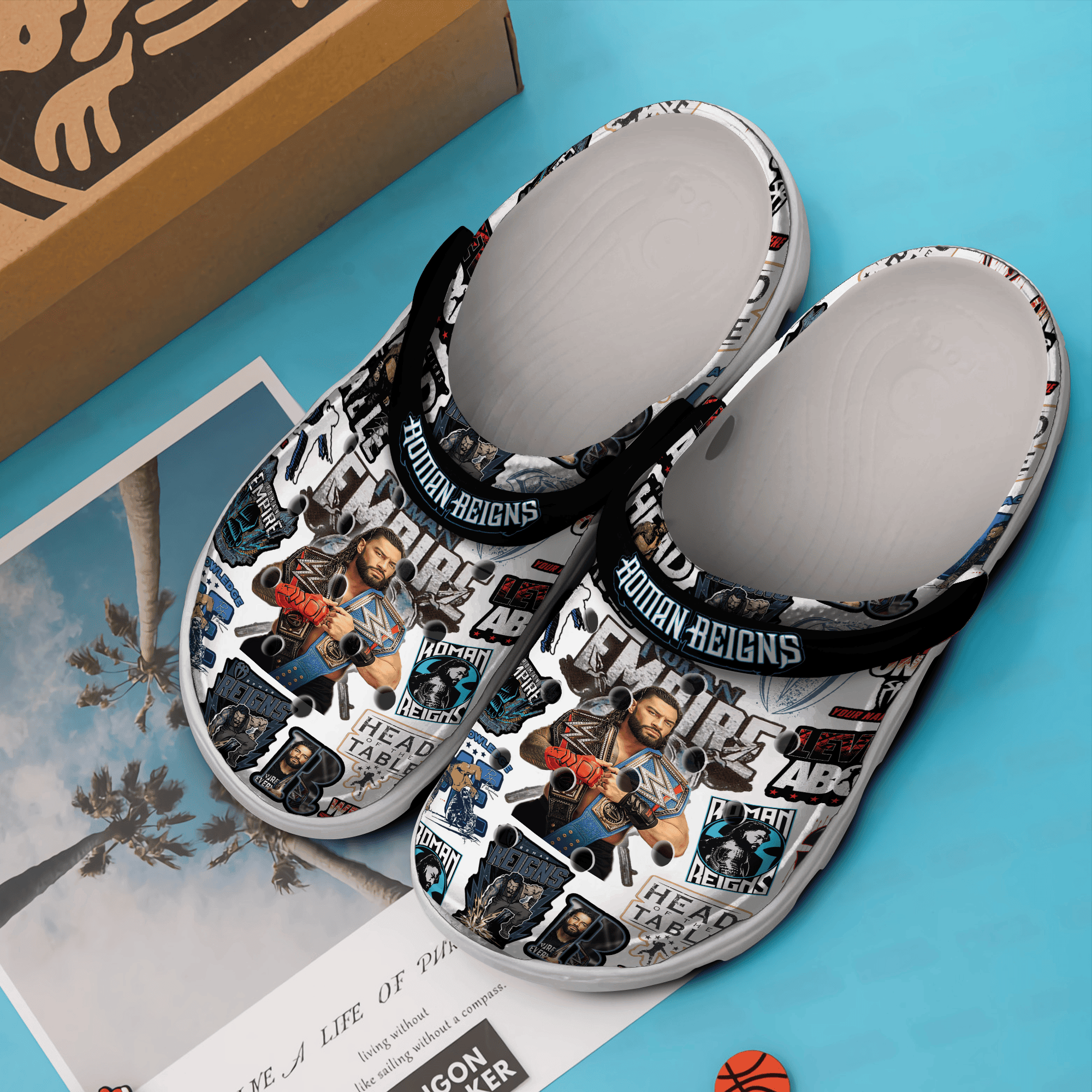 Merchidea Roman Reigns WWE SportCrocs Crocband Clogs Shoes Comfortable For Men Women and Kids