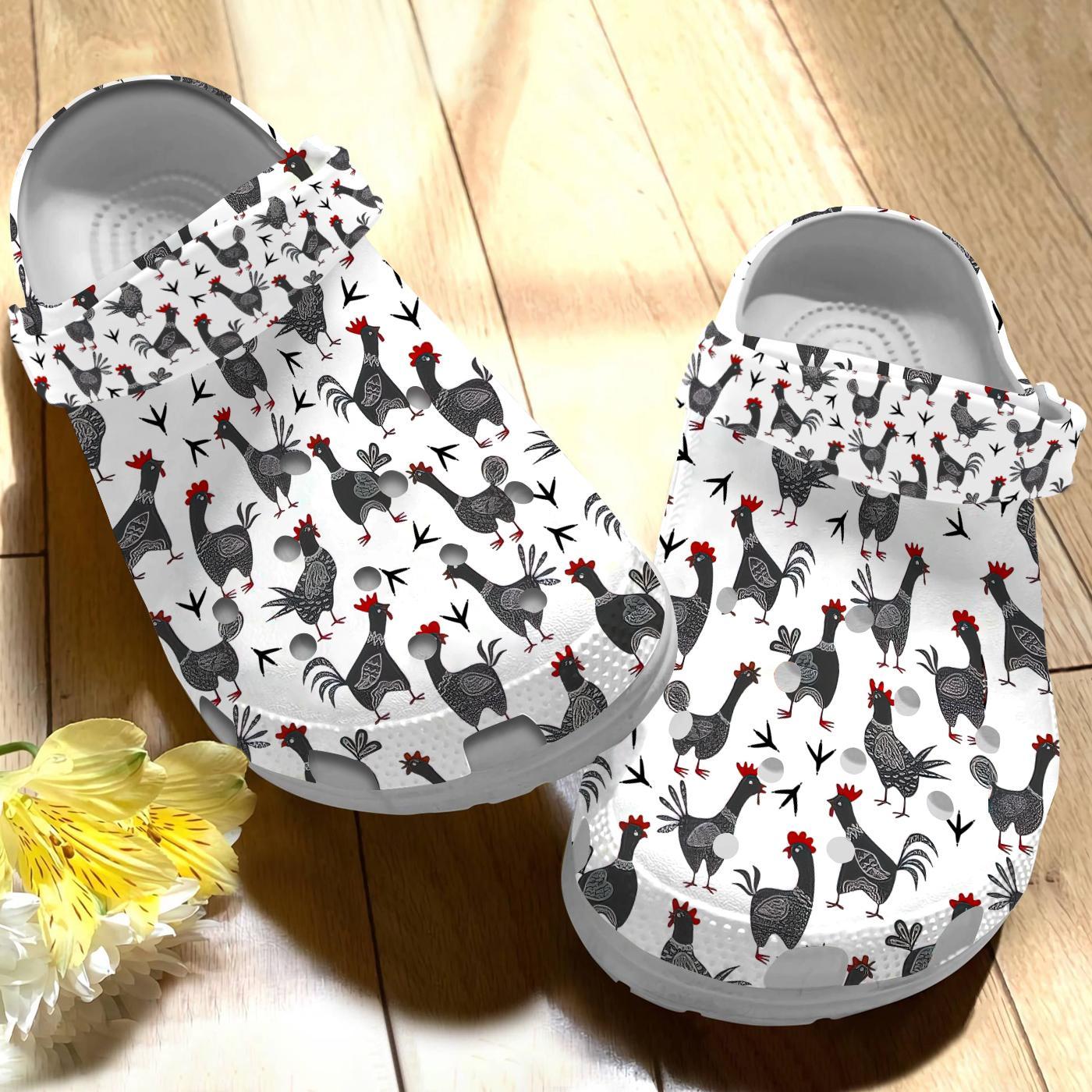Merchidea Roosters Crocs Crocband Clogs Shoes Comfortable For Men Women and Kids