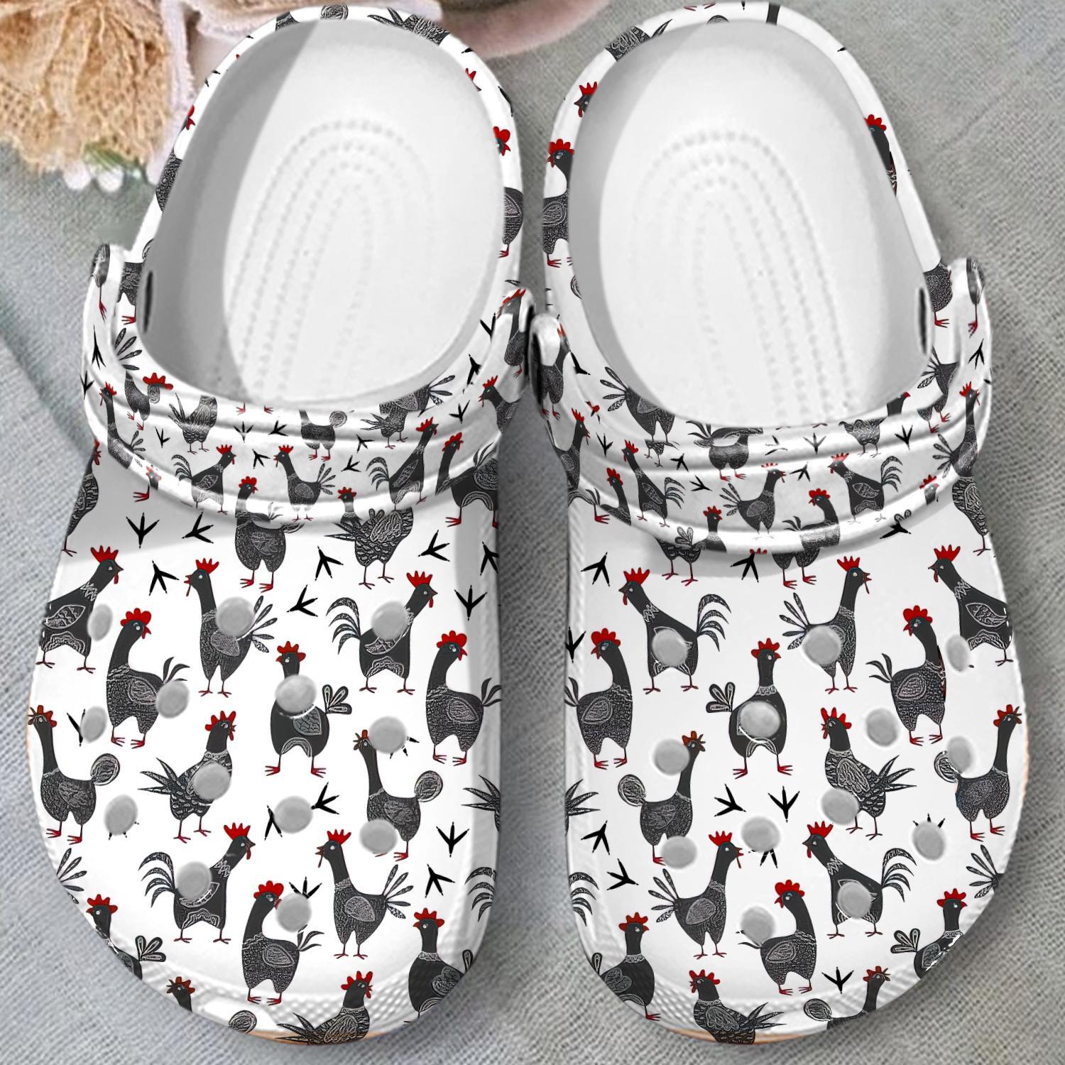 Merchidea Roosters Crocs Crocband Clogs Shoes Comfortable For Men Women and Kids