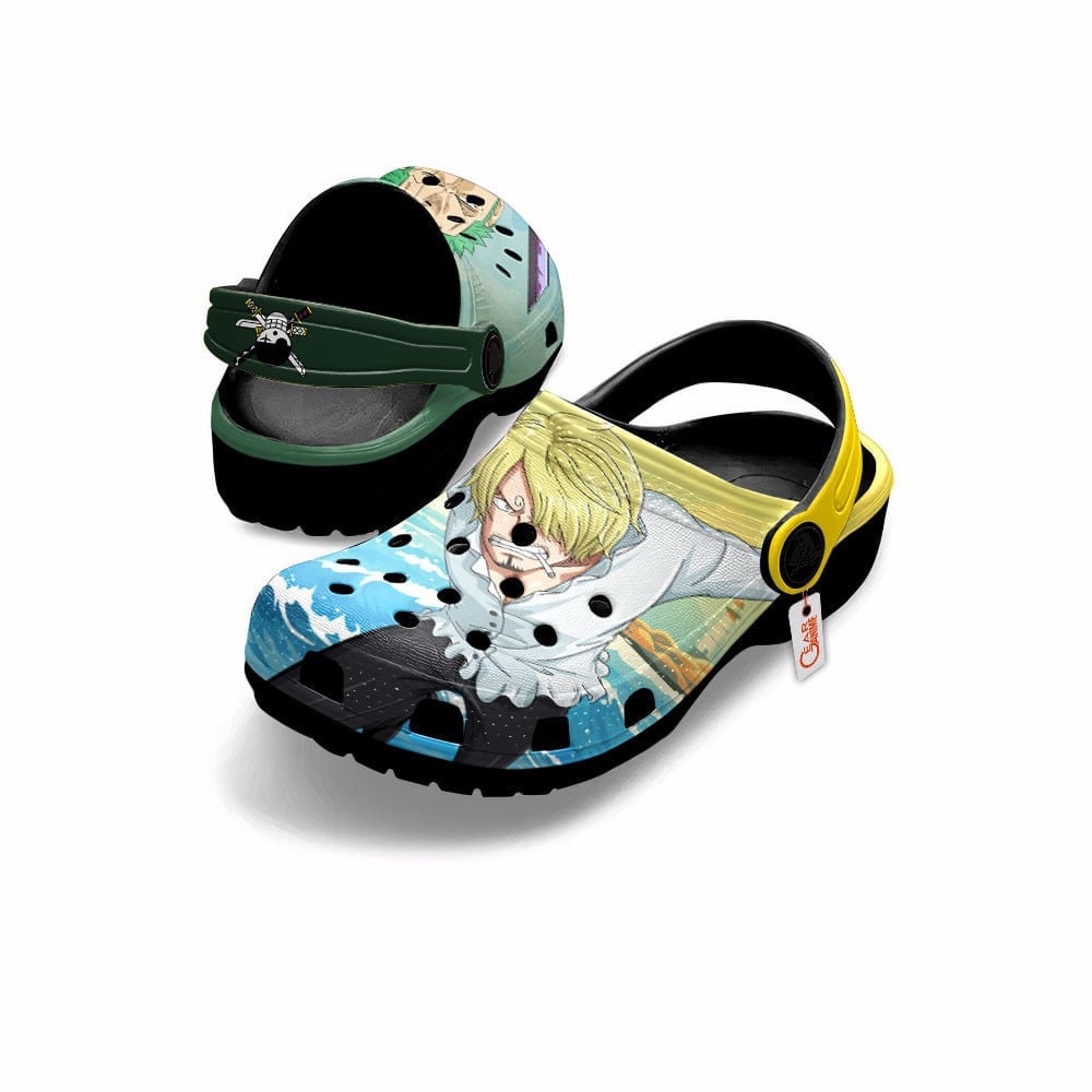 Merchidea Roronoa Zoro and Roronoa Zoroc One Piece Anime Crocs Crocband Clogs Shoes Comfortable For Men Women and Kids