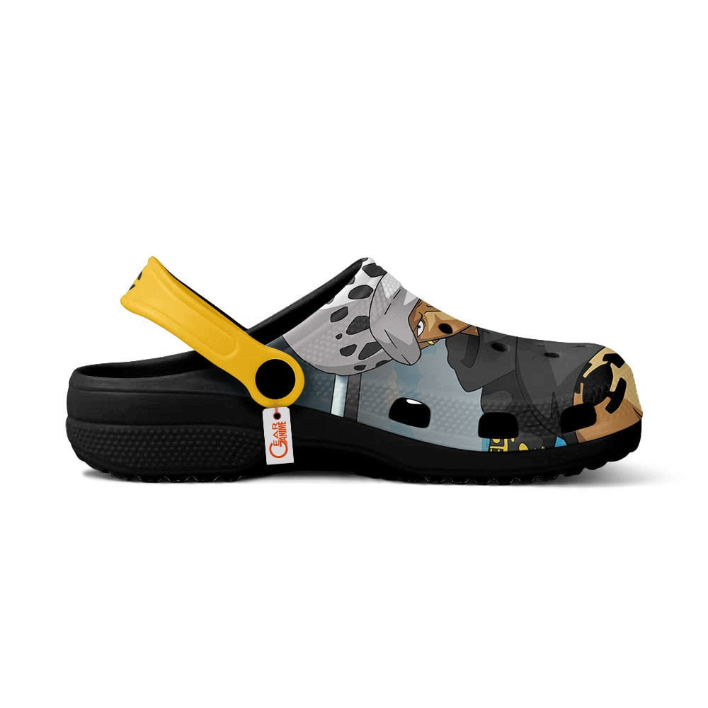 Merchidea Rosinante and Trafalgar D. Water Law One Piece Anime Crocs Crocband Clogs Shoes Comfortable For Men Women and Kids