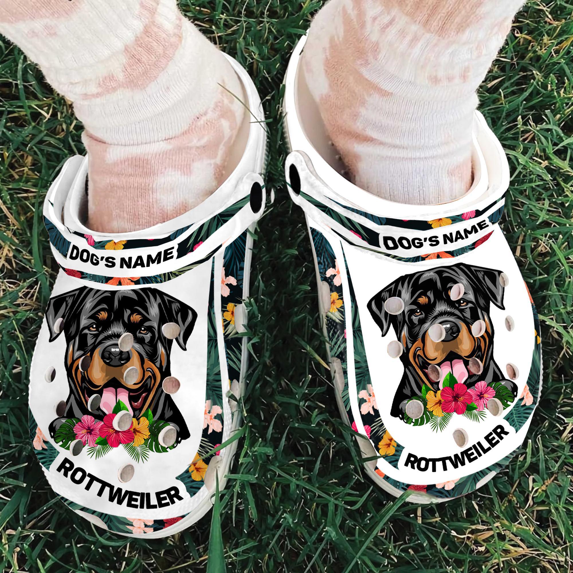 Merchidea Rottweiler Dog Crocs Crocband Clogs Shoes Comfortable For Men Women and Kids