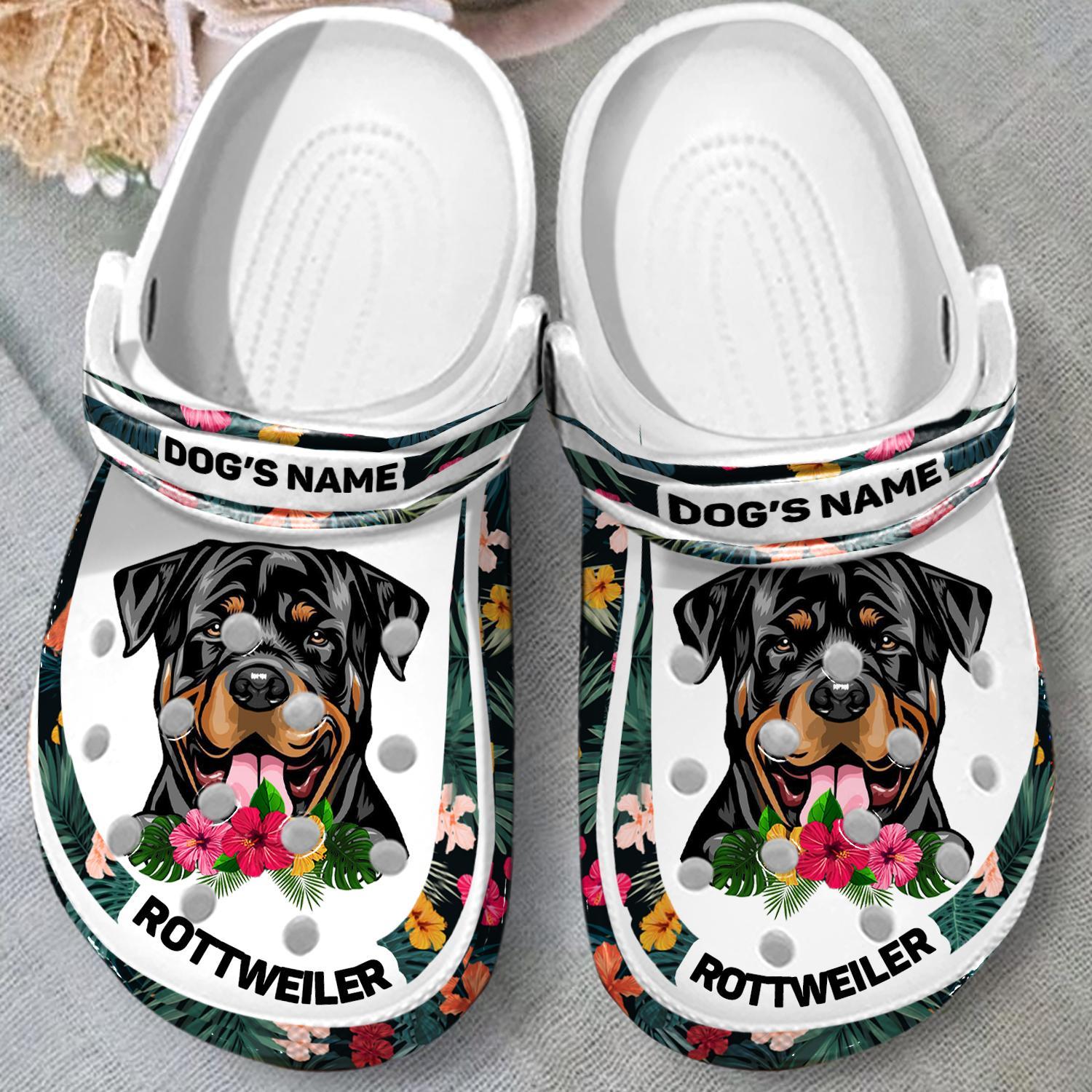 Merchidea Rottweiler Dog Crocs Crocband Clogs Shoes Comfortable For Men Women and Kids