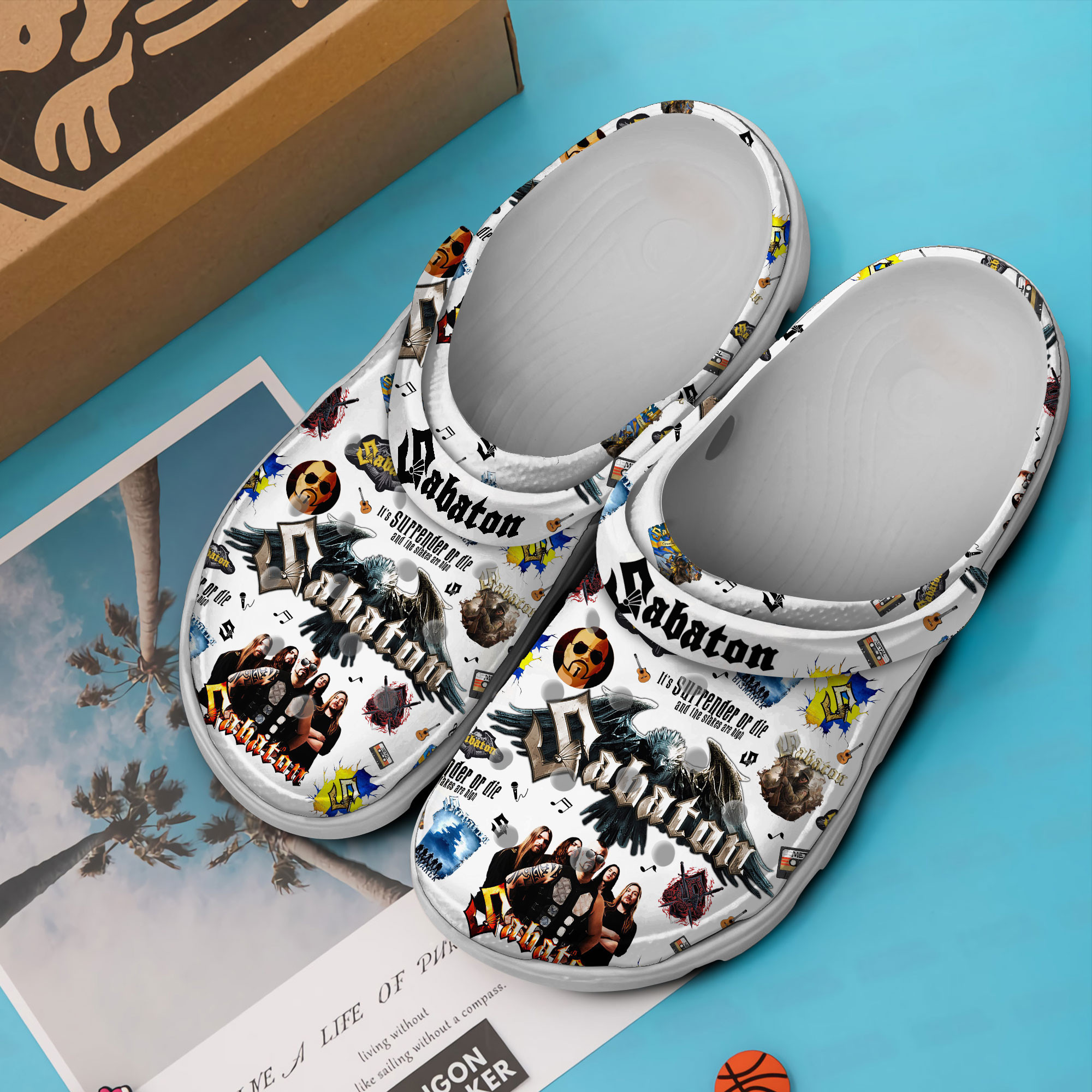 Merchidea Sabaton music Crocs Crocband Clogs Shoes Comfortable For Men Women and Kids