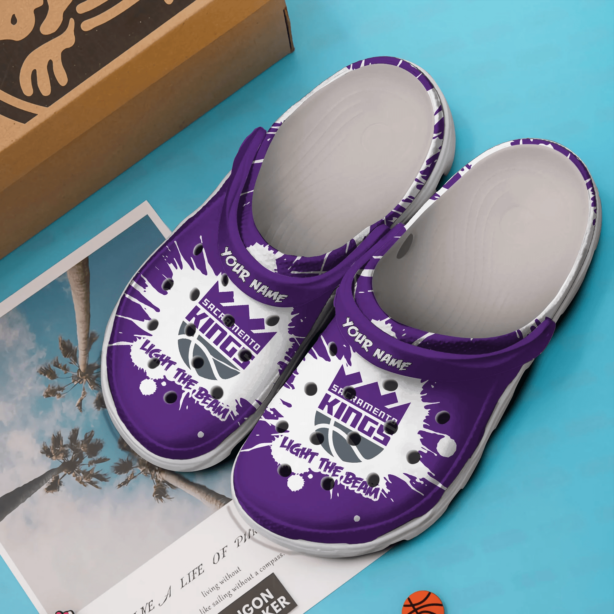 Merchidea Sacramento Kings NBA Sport Crocs Crocband Clogs Shoes Comfortable For Men Women and Kids