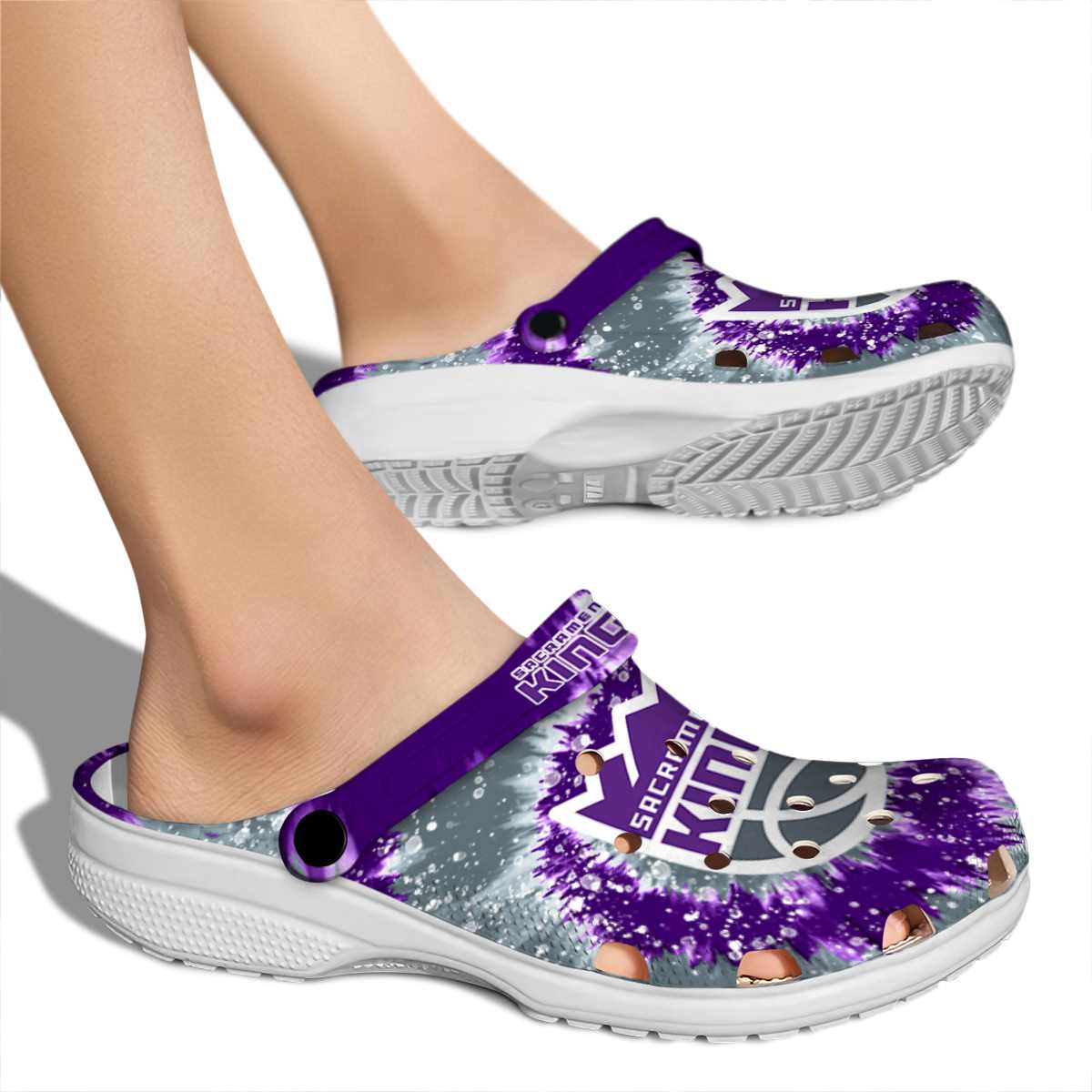 Merchidea Sacramento Kings NBA Sport Crocs Crocband Clogs Shoes Comfortable For Men Women and Kids