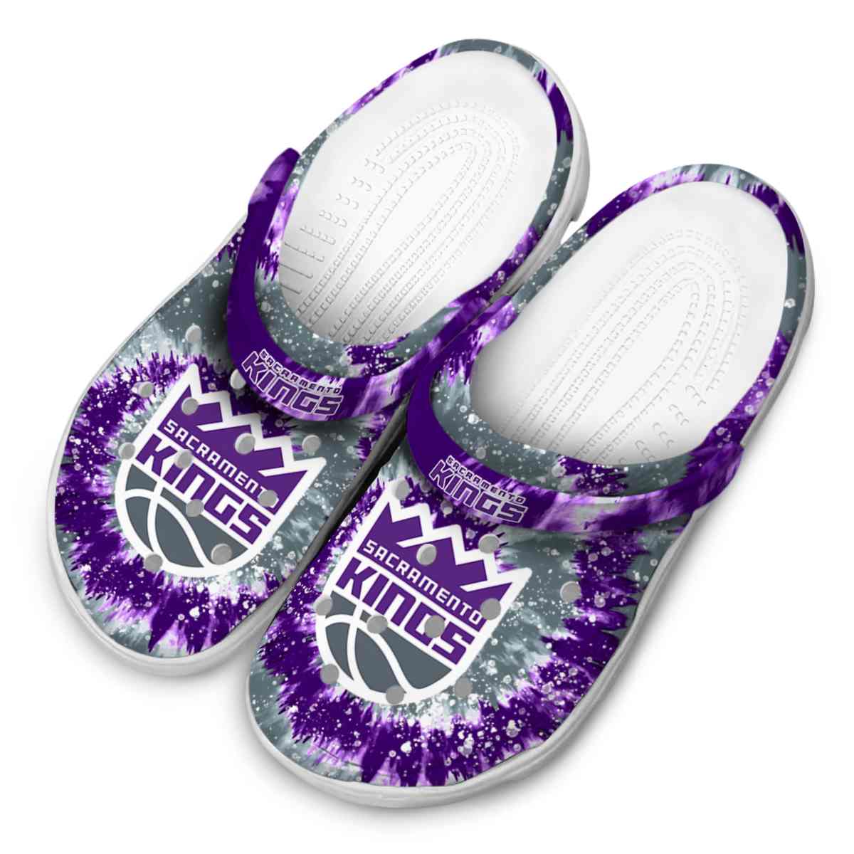Merchidea Sacramento Kings NBA Sport Crocs Crocband Clogs Shoes Comfortable For Men Women and Kids