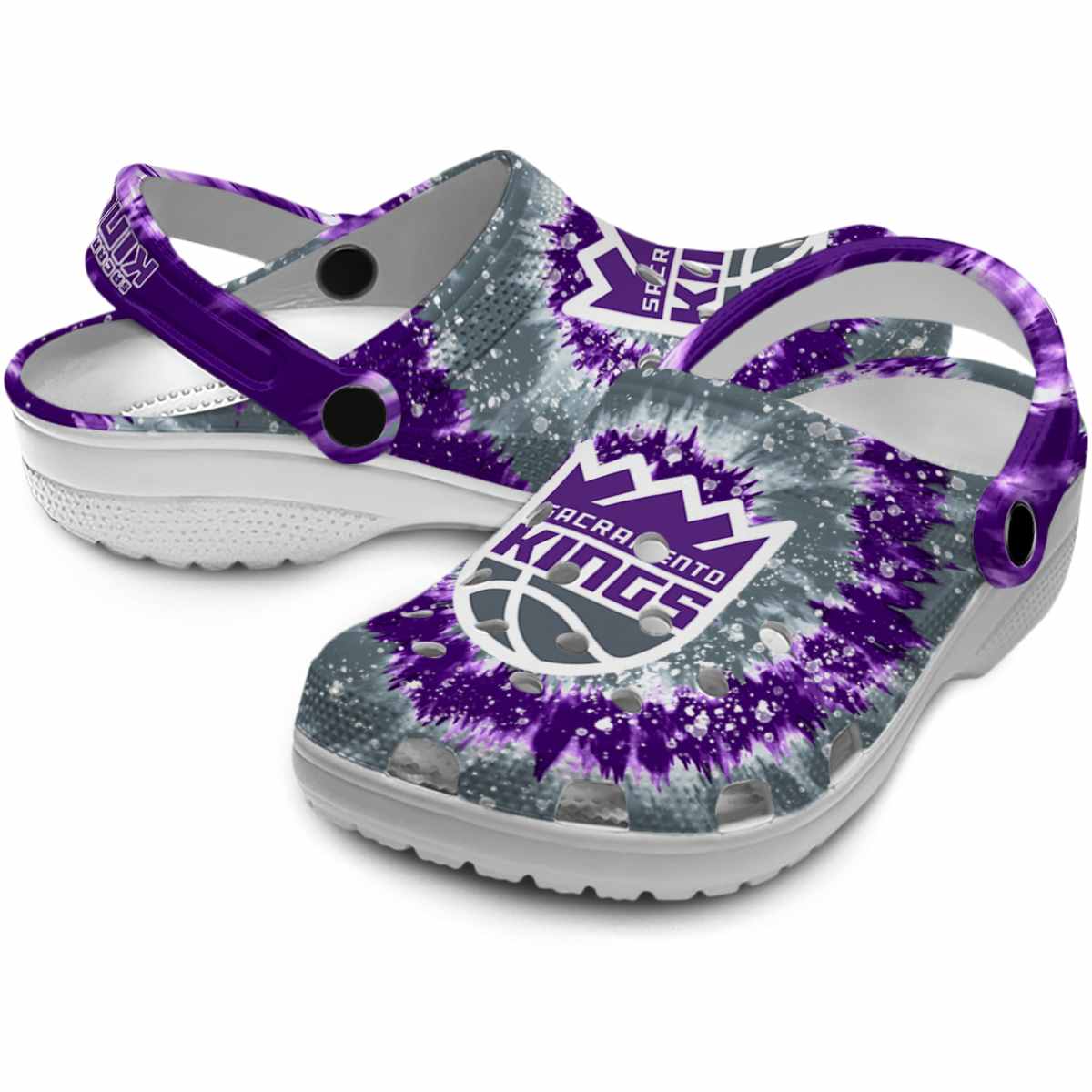 Merchidea Sacramento Kings NBA Sport Crocs Crocband Clogs Shoes Comfortable For Men Women and Kids