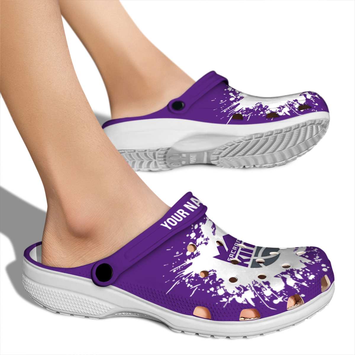 Merchidea Sacramento Kings NBA Sport Crocs Crocband Clogs Shoes Comfortable For Men Women and Kids