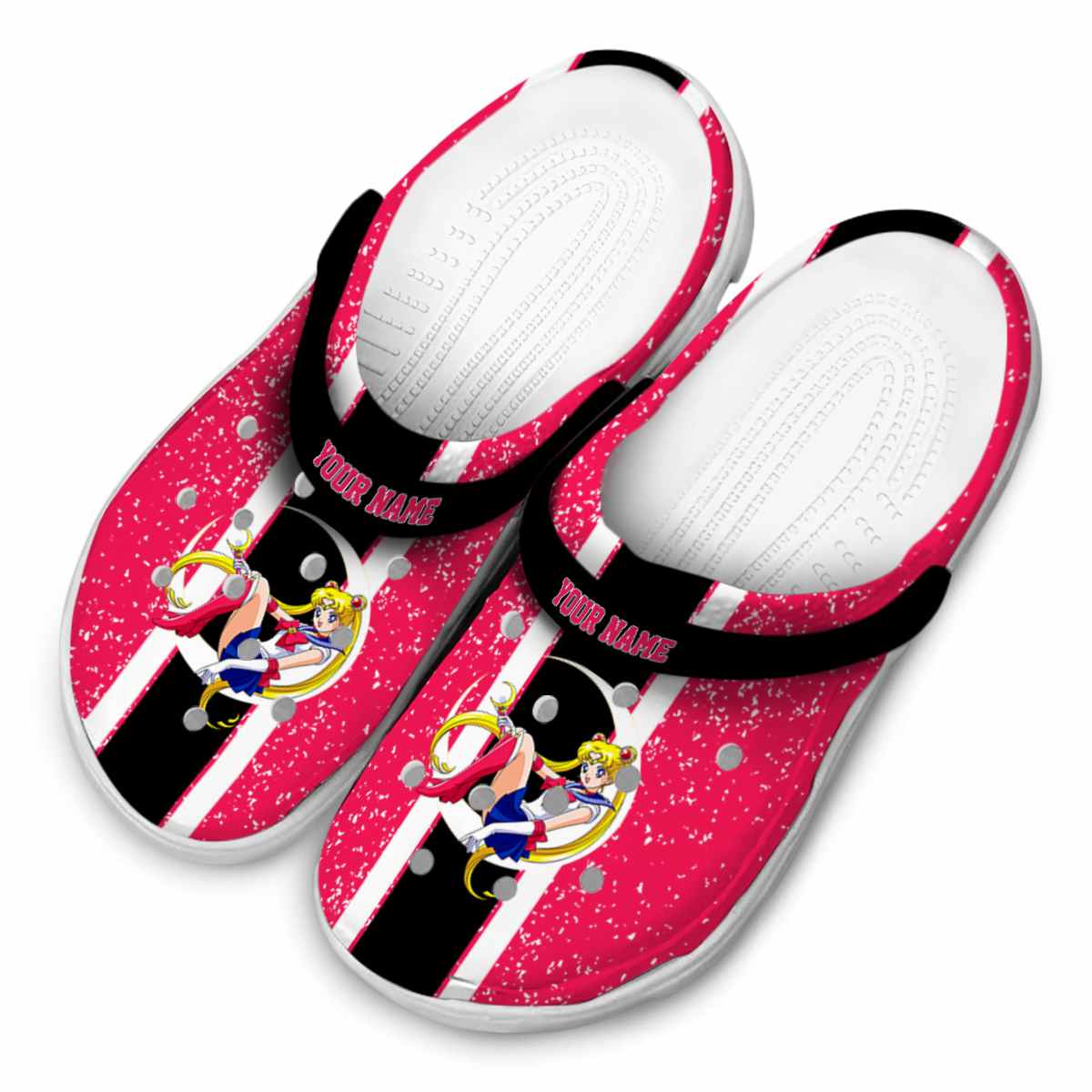 Merchidea Sailor Moon Anime Crocs Crocband Clogs Shoes Comfortable For Men Women and Kids