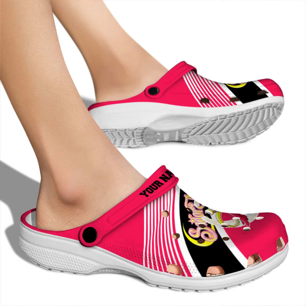 Merchidea Sailor Moon Anime Crocs Crocband Clogs Shoes Comfortable For Men Women and Kids