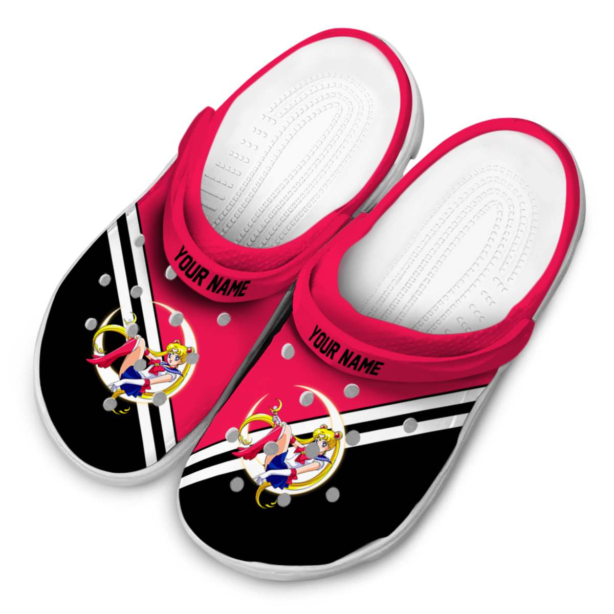 Merchidea Sailor Moon Anime Crocs Crocband Clogs Shoes Comfortable For Men Women and Kids