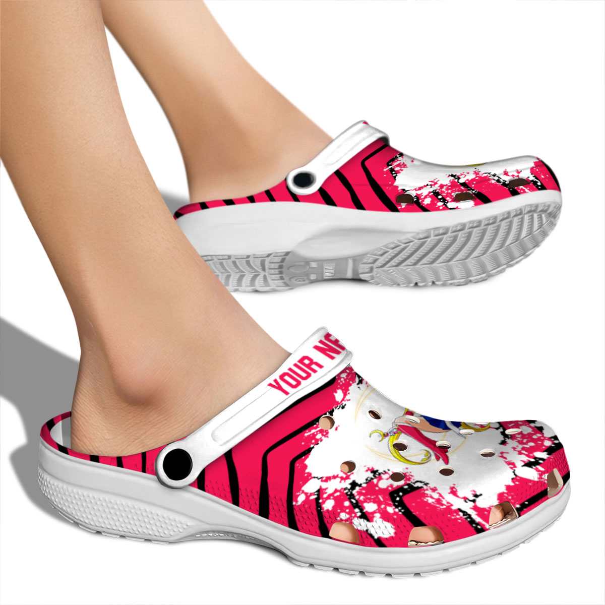 Merchidea Sailor Moon Anime Crocs Crocband Clogs Shoes Comfortable For Men Women and Kids
