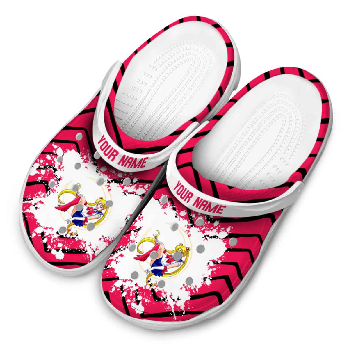 Merchidea Sailor Moon Anime Crocs Crocband Clogs Shoes Comfortable For Men Women and Kids