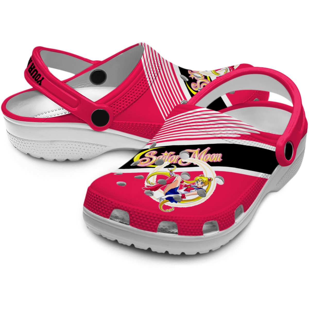 Merchidea Sailor Moon Anime Crocs Crocband Clogs Shoes Comfortable For Men Women and Kids