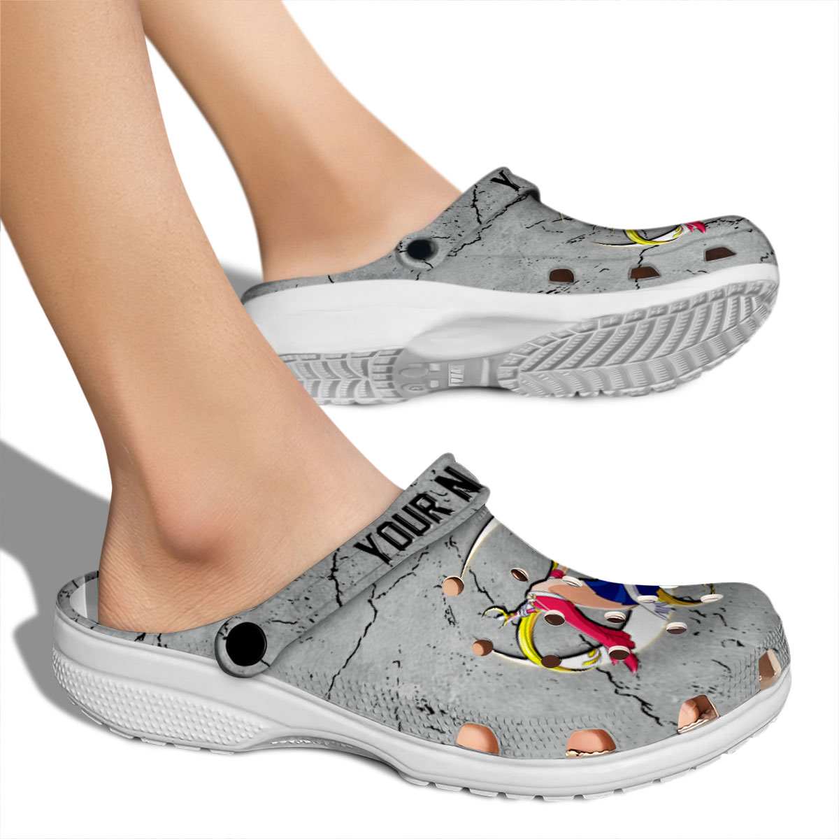 Merchidea Sailor Moon Anime Crocs Crocband Clogs Shoes Comfortable For Men Women and Kids