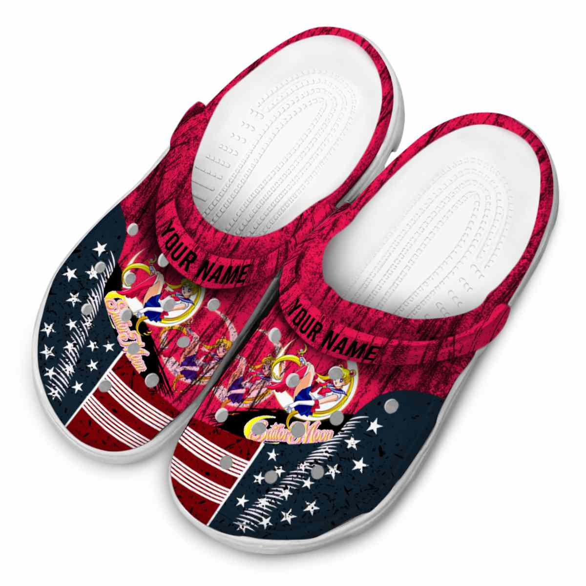 Merchidea Sailor Moon Anime Crocs Crocband Clogs Shoes Comfortable For Men Women and Kids