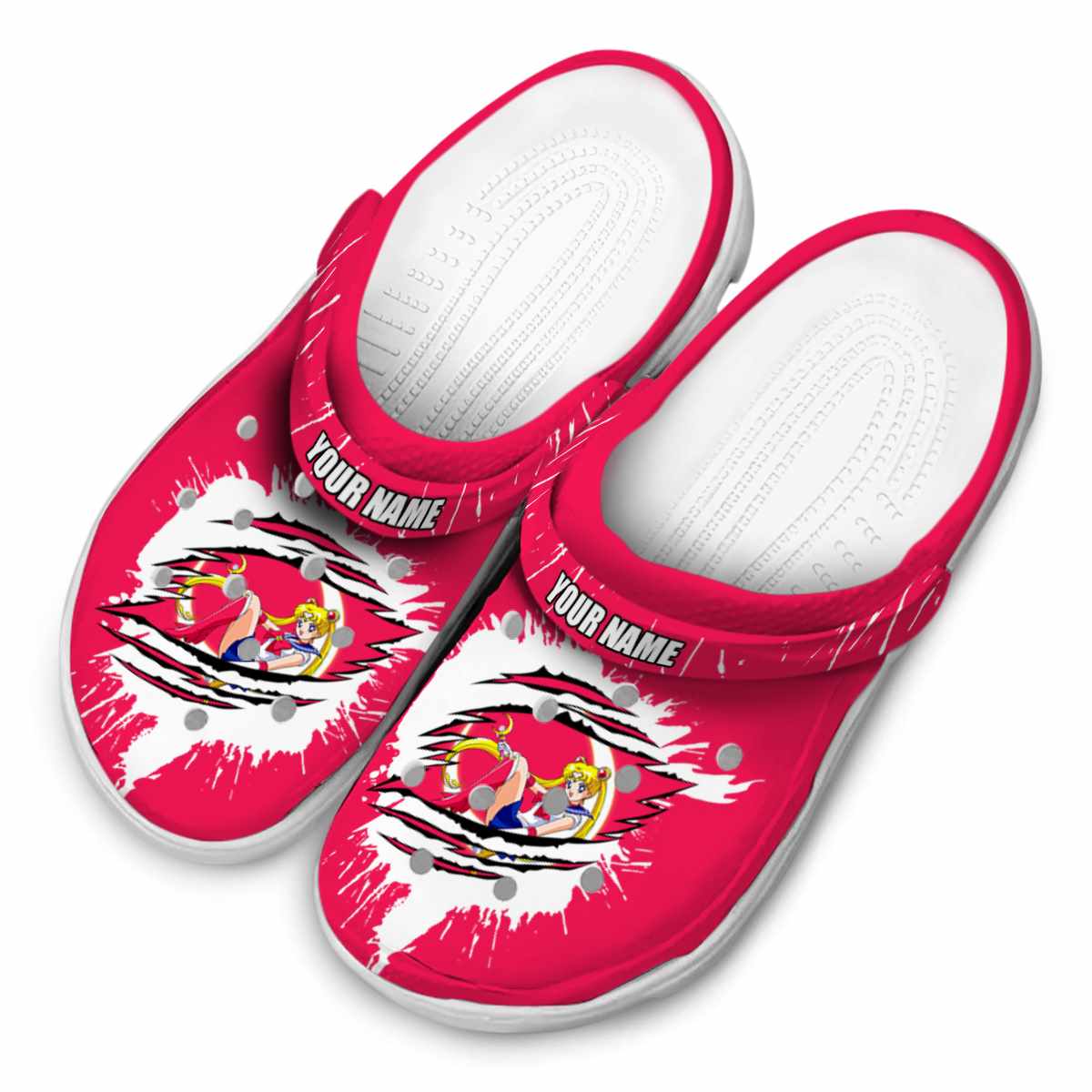Merchidea Sailor Moon Anime Crocs Crocband Clogs Shoes Comfortable For Men Women and Kids
