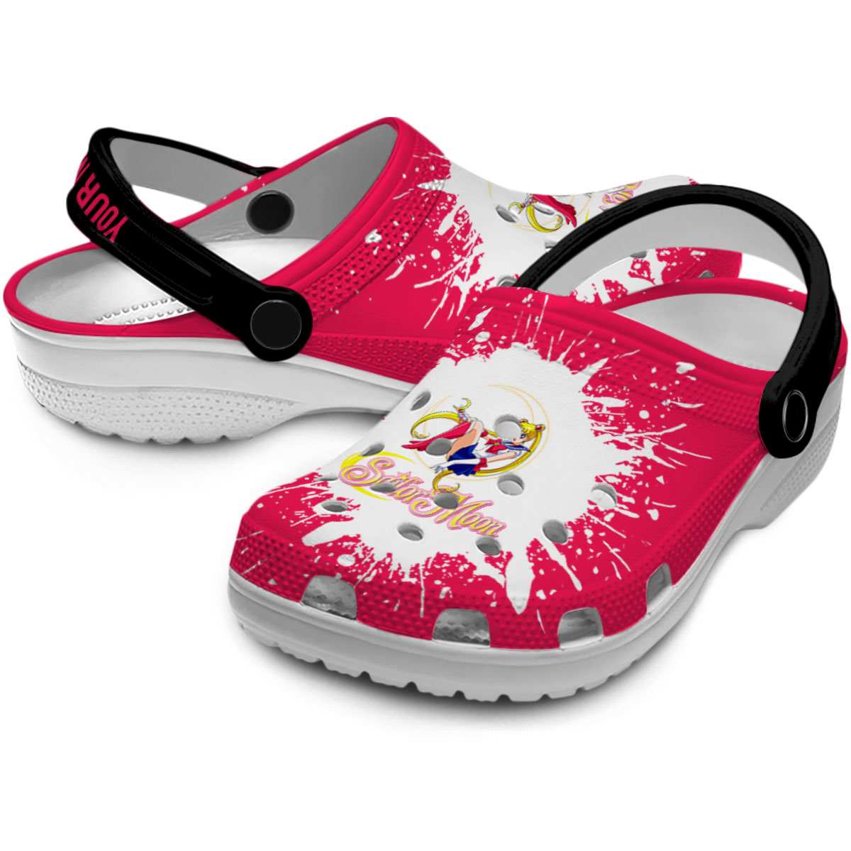 Merchidea Sailor Moon Anime Crocs Crocband Clogs Shoes Comfortable For Men Women and Kids